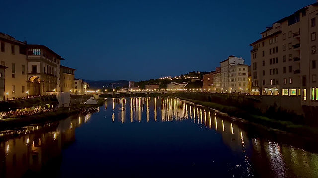 italy - ponte vecchio at night